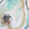 Pacific Oyster Coastal Embellished Canvas Wall Art Print - 20"x20"